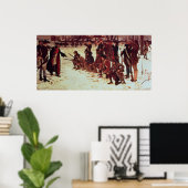 Poster Le baron von Steuben perce des recrues américaines (Bureau à domicile)