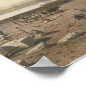 Poster Le barrage sur le Nil, bâtiment de l'Assouan (Coin)