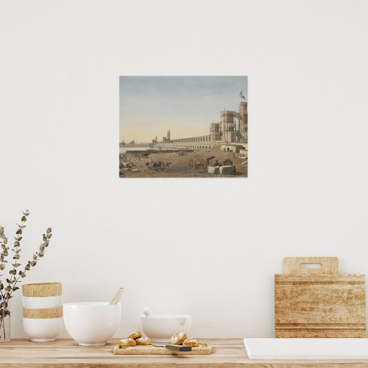 Poster Le barrage sur le Nil, bâtiment de l'Assouan (Cuisine)