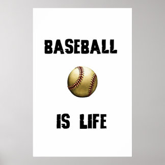 Poster Le baseball est Life