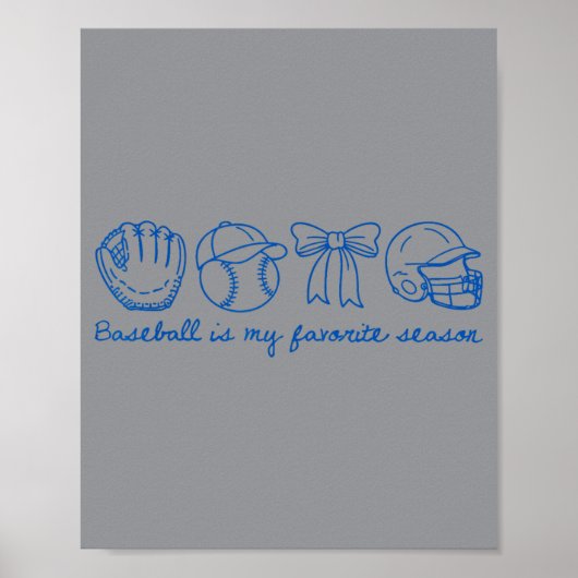 Poster Le Baseball Est Ma Saison Préférée Coquette Arc Fe (Devant)