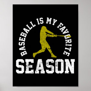 Poster Le Baseball Est Mon Cadeau Vintage De Saison Favor