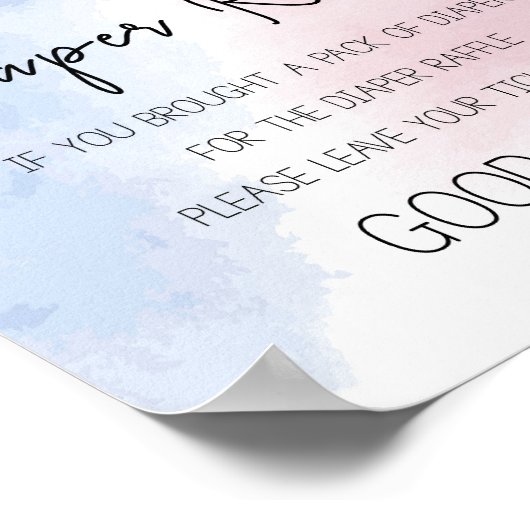 Poster Le baseball ou les escrocs diaper signe de tombole (Coin)