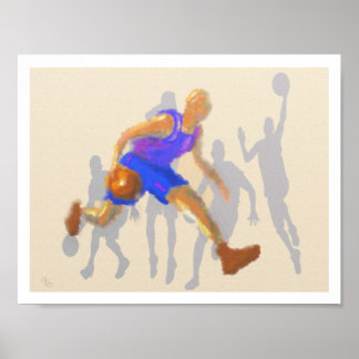 Poster Le basket-ball déplace l'art