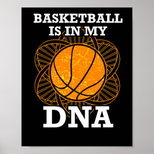 Poster Le Basket-Ball Est Dans Mon Adn