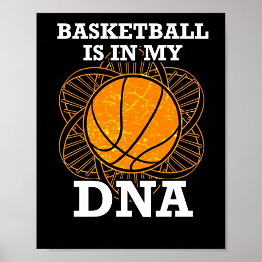 Poster Le Basket-Ball Est Dans Mon Adn (Devant)