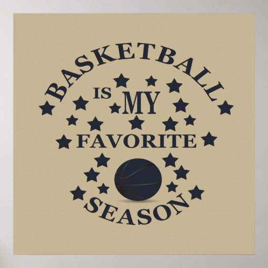 Poster le basket-ball est ma saison préférée (Devant)