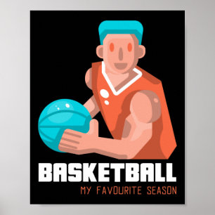 Poster Le Basket Est Mon Joueur De Saison Préféré