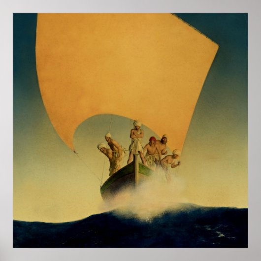 Poster "Le bateau pirate" de Maxfield Parrish (Devant)