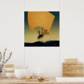 Poster « Le bateau pirate » par Maxfield Parrish (Cuisine)