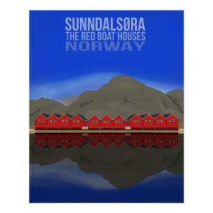 Poster Le Bateau Rouge Maisons Sunndalsøra Norvège