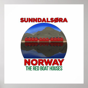 Poster Le Bateau Rouge Maisons Sunndalsøra Norvège