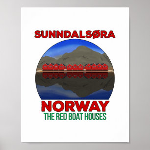 Poster Le Bateau Rouge Maisons Sunndalsøra Norvège