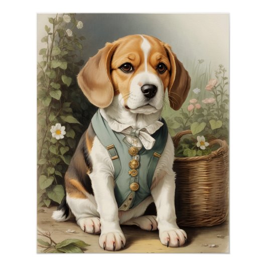 Poster Le beagle Lover (Devant)