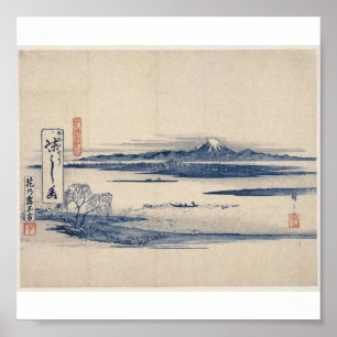 Poster Le beau mont Fuji au Japon circa des 1800s