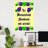 Poster Le Beaujolais Nouveau (Bureau à domicile)