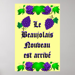 Poster Le Beaujolais Nouveau