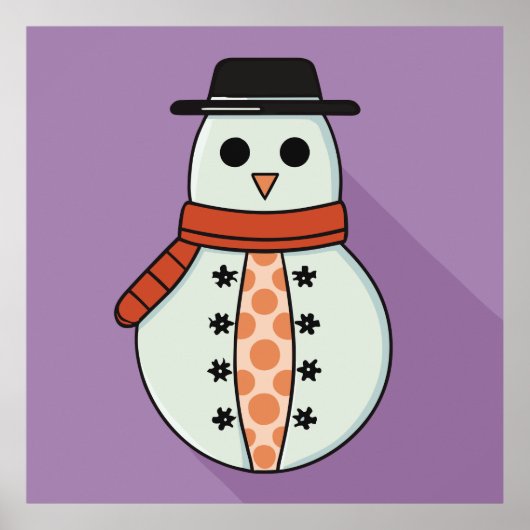 Poster Le bébé bonhomme de neige à Noël (Devant)