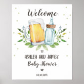 Poster Le bébé brasse l'Affiche de bienvenue de la fête B (Devant)
