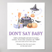 Poster Le bébé brasse pourpre Ne pas dire bébé (Devant)