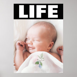 POSTER LE BÉBÉ SOURIANT EN FAVEUR DE LA VIE DROIT À LA VI