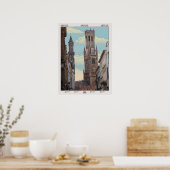 Poster Le beffroi de Bruges (Cuisine)