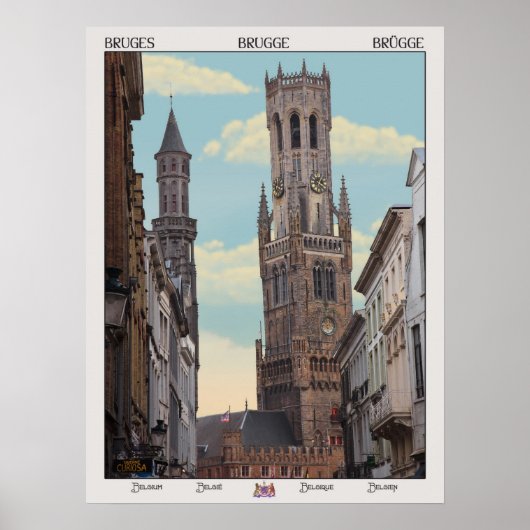Poster Le beffroi de Bruges (Devant)