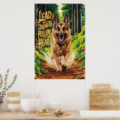 Poster Le Berger Allemand Traverse La Forêt (Cuisine)