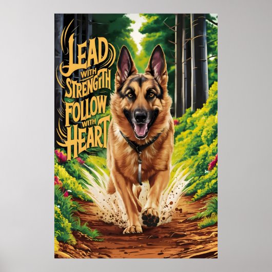 Poster Le Berger Allemand Traverse La Forêt (Devant)