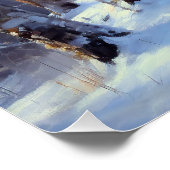 Poster Le Berger Australien Laisser Neige Noël (Coin)