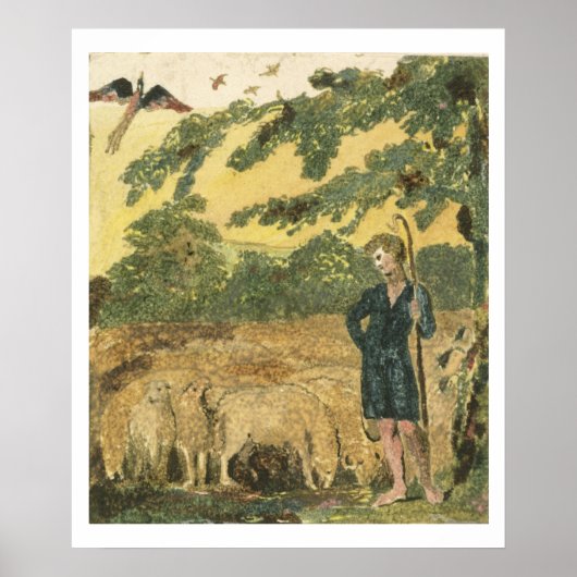 Poster Le berger, de "Chansons d'innocence", 1789 (col. (Devant)