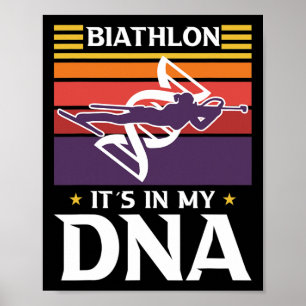 Poster Le Biathlon Est Dans Mon Adn Motivation Pour Un Bi