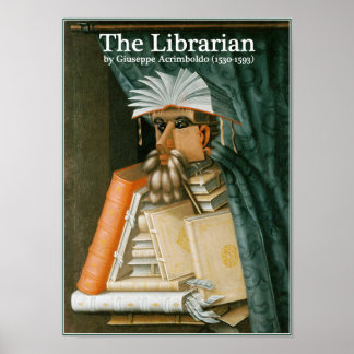 Poster Le bibliothécaire par Arcimboldo