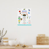 Poster Le Big One Pêche Premier Anniversaire Jalon (Cuisine)