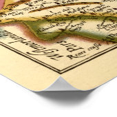 Poster Le Bishopprick de Durham County Map, Angleterre (Coin)