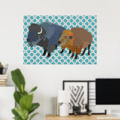 Poster Le Bleu de Buffalo (Bureau à domicile)