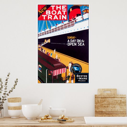 Poster Le Boat Train (Cuisine)