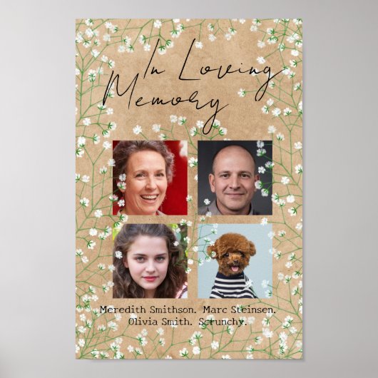 Poster Le Boho du souffle du bébé rustique dans le Mariag (Devant)