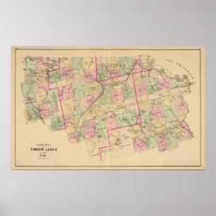 Poster Le bois de construction débarque la carte 3