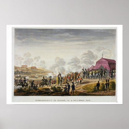 Poster Le bombardement de Madrid, le 4 décembre 1808, (Devant)