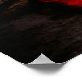 Poster Le Bon Pasteur; Jésus sur le vitrail (Coin)