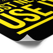 Poster Le bon sens, c'est comme une citation jaune déodor (Coin)