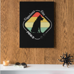 Poster Le bonheur a des pattes design
