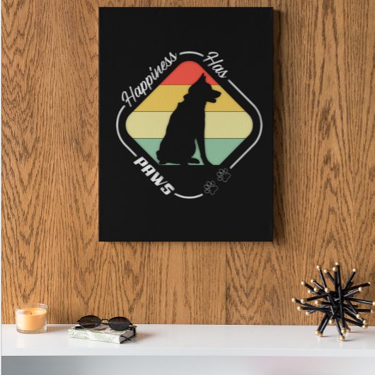 Poster Le bonheur a des pattes design