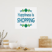 Poster Le bonheur, c'est le shopping (Cuisine)