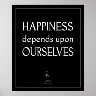 Poster Le Bonheur Dépend De Nous-Mêmes