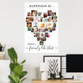 Poster Le bonheur est la famille comme ce Collage de phot (Bureau à domicile)
