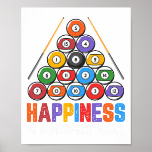 Poster Le Bonheur Est Un Rack Parfait - Snooker Pool Play