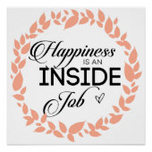 Poster Le Bonheur Est Une Guerrière De Travail Intérieur (Devant)