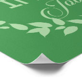 Poster Le Bonheur Est Une Guirlande Verte À L'Intérieur D (Coin)